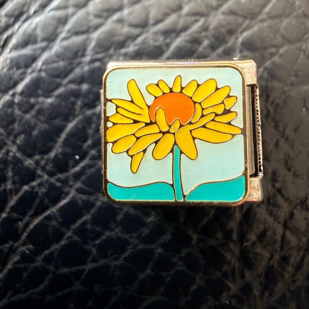 Sunflower Flower Italian Charm Link